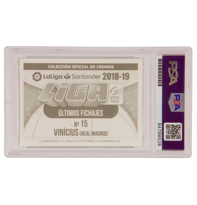 Vinicius Jr Signed 2018-19 Liga Ultimos Fichajes #15 Rookie – PSA 10 Autograph